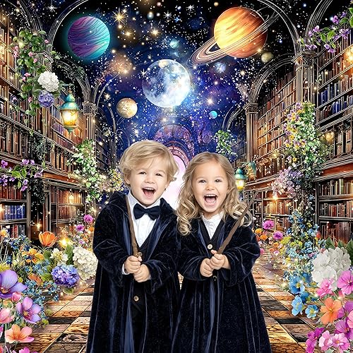 Miniatura 6 de Riyidecor Telón de fondo de bosque encantado de primavera, tela de poliéster, vegetación del país de las maravillas, jardín, cuento de hadas,