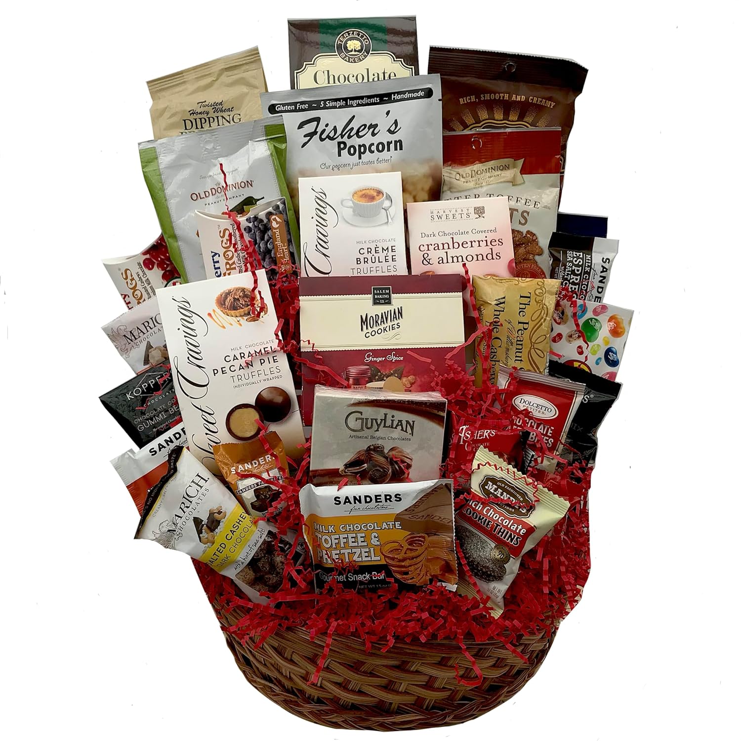 Gourmet Chocolate Gift Basket, Customizable for Business Client Thank You Sympathy Birthday Gifts (33 Piece)