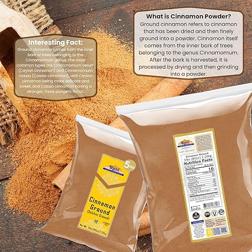 Vista 34 de Rani Canela en polvo (molida) Especias 16 oz (1 libra) 16.01 oz tarro de PET ~ Todo natural Sin sal Vegano Sin colores Apto para gluten