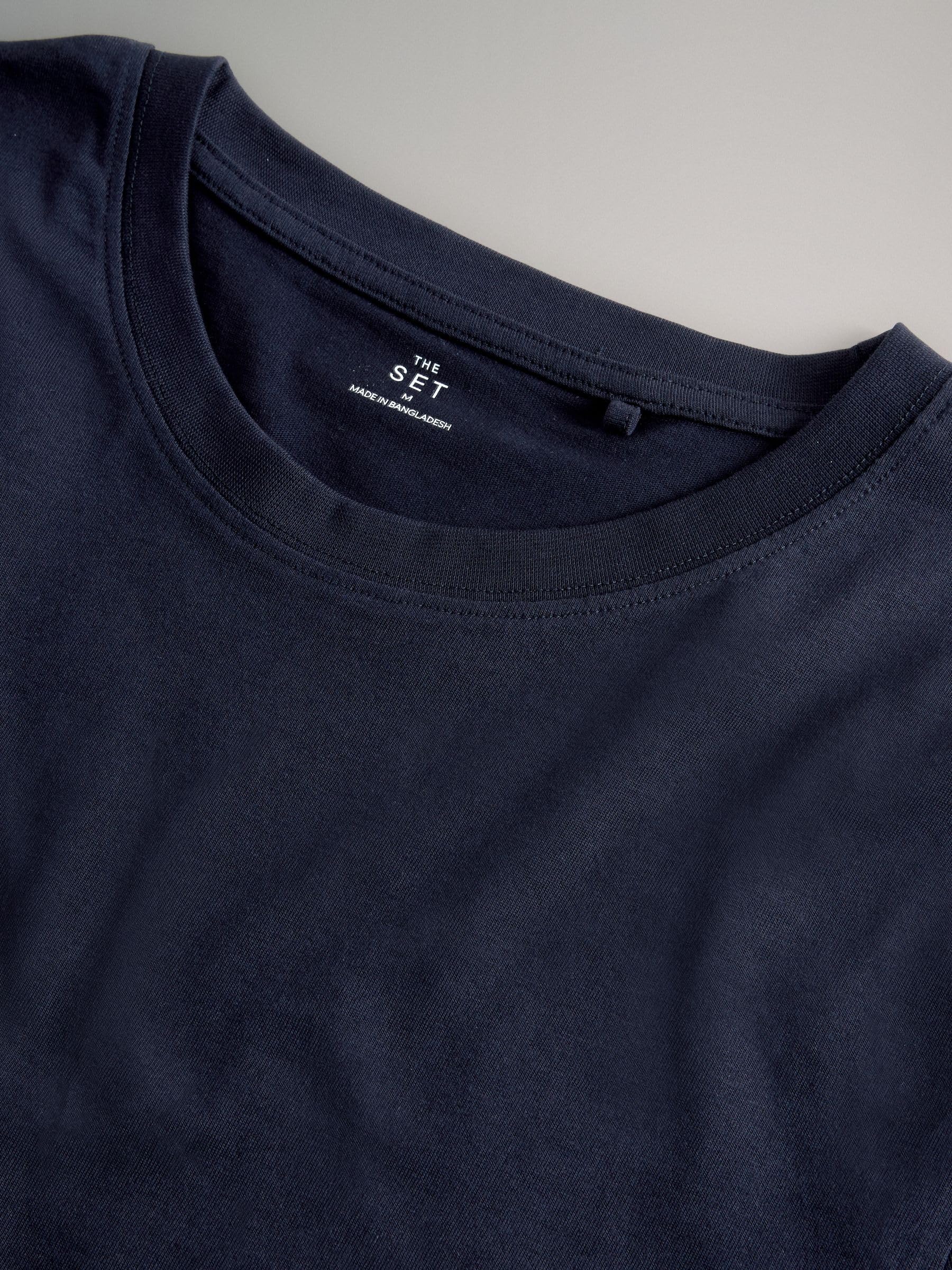 THE SET Homme T-Shirt Regular à Manches Courtes, Lot de 8