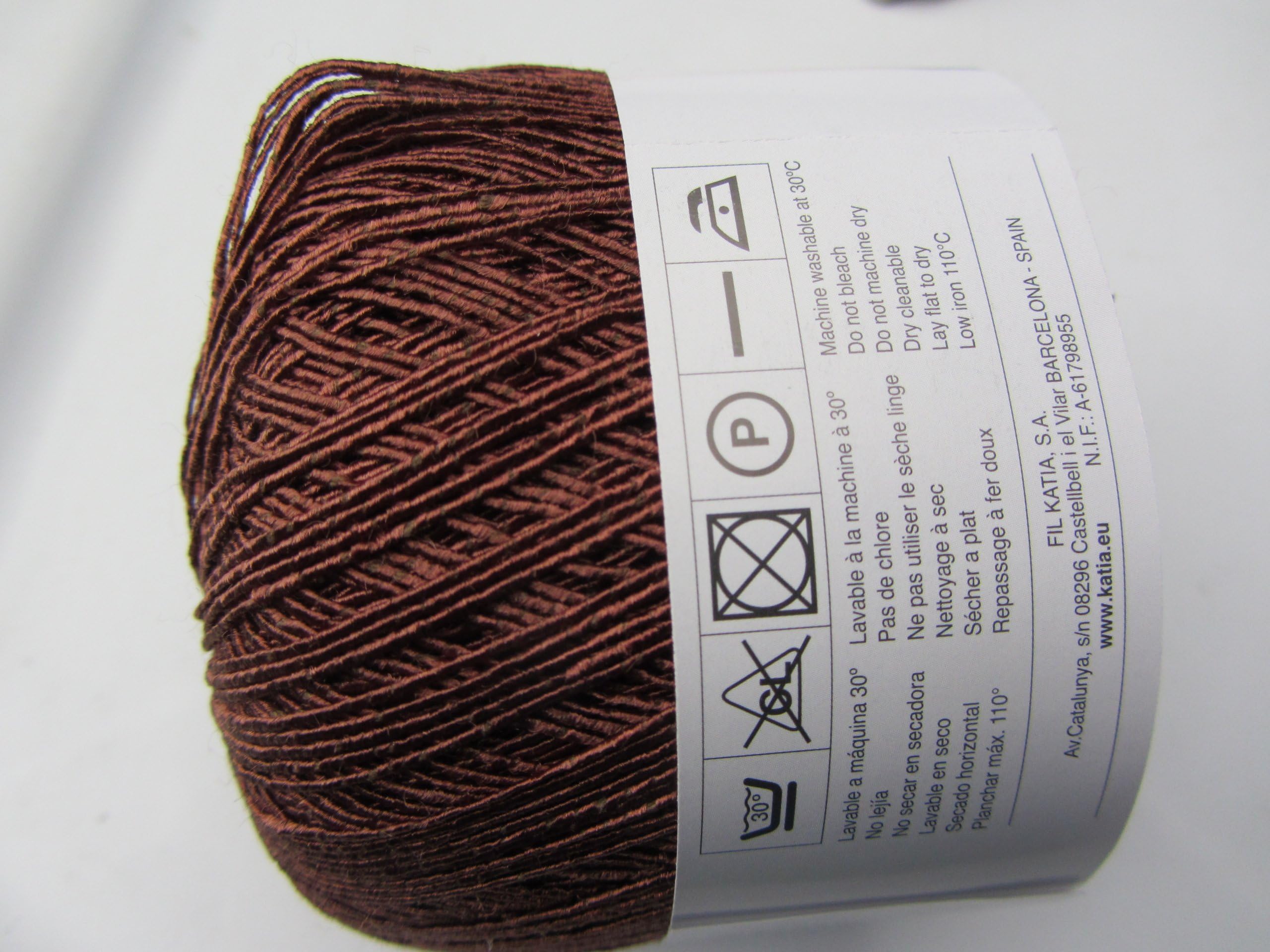 Katia Syros Crochet & Tatting Yarn Thread Col 82 Brown 1 Sk