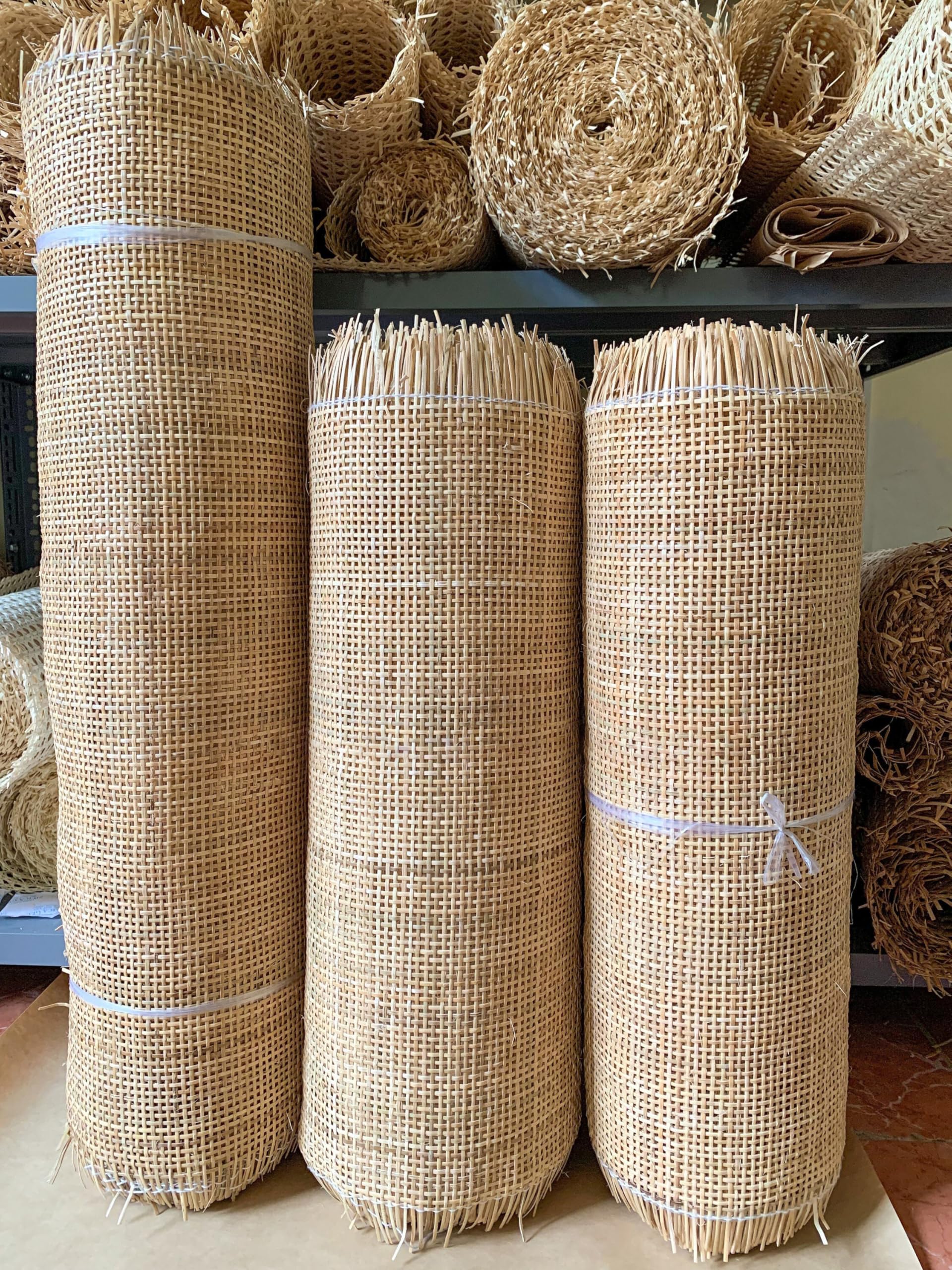 Ratan Rollo Mimbre, 60 x 200 cm Natural Mimbre Rollo, Ratan, Rejilla Mimbre, Mimbre, Silla Ratan, Rattan, Estera de ratán, Ratán Natural para muebles, Tela para Silla, Armario, Decoración del hogar