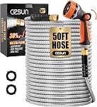 Cesun 10 FT Metal Garden Hose, Drinking RV Water Hose, Reinforced Metal Fittings, Dehumidifier Drain Hose Connector Extension, Reel Extender for Yard