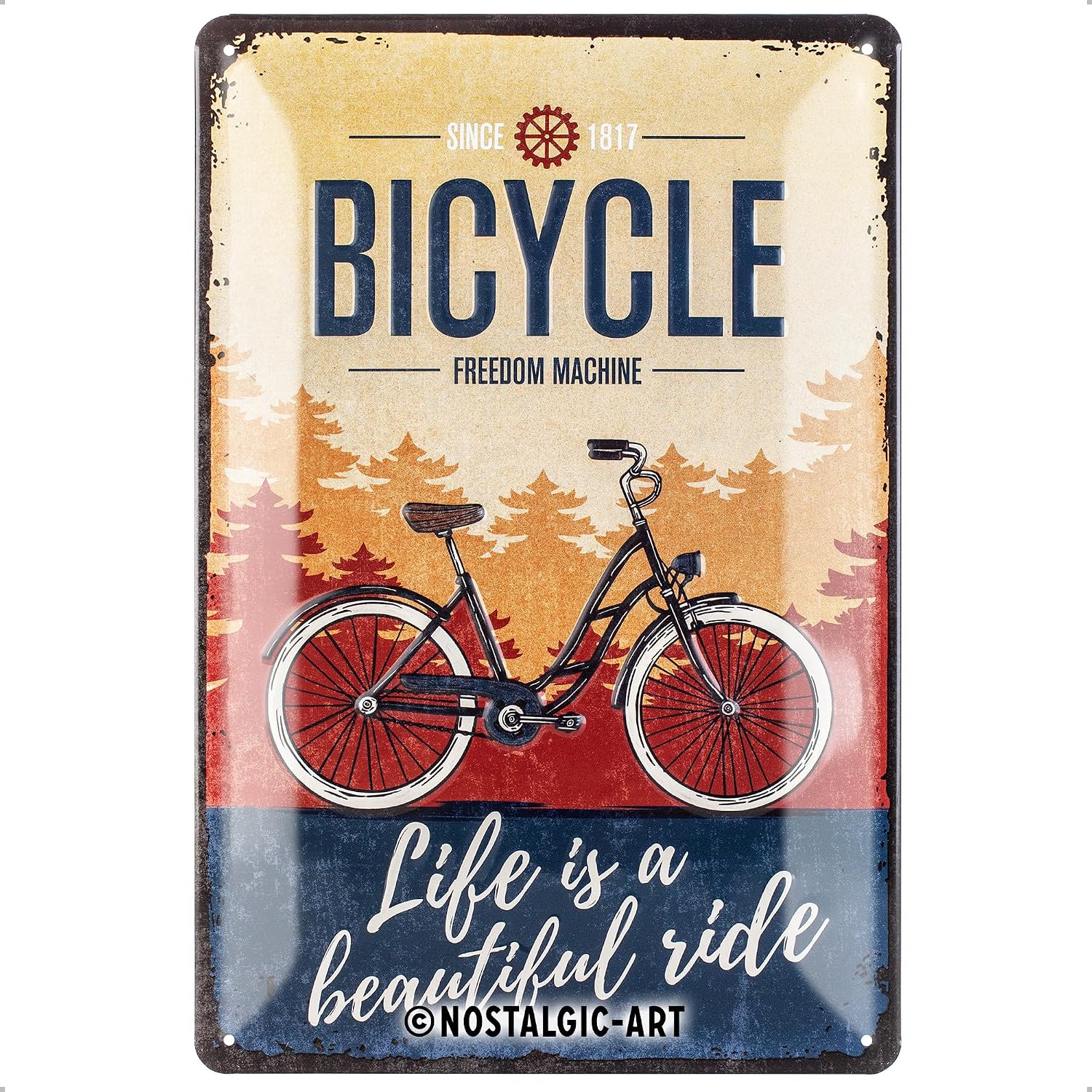Nostalgic-Art Moto Guzzi Logo, Metal Tin Sign 20 x 30 cm, Multi-Colour