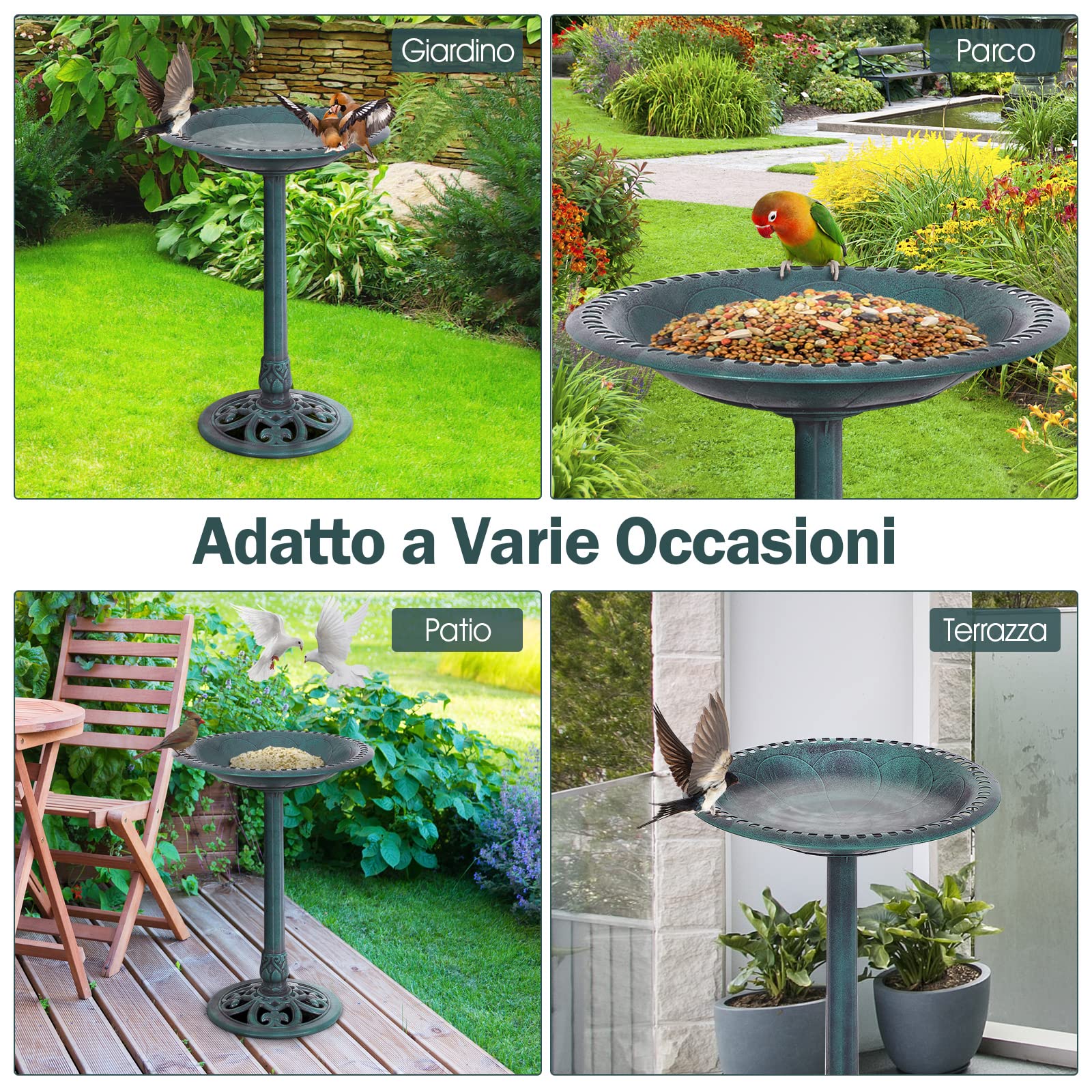 Fontana Solare Galleggiante Per Esterni, Pompa Solare Per Laghetto Con 6 Ugelli Per Vasca Per Uccelli Acquario Fontana Da Giardino 88949052