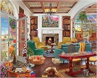 Vista 1 de White Mountain - Sueños junto al mar, rompecabezas de 1000 piezas, rompecabezas de casa de playa