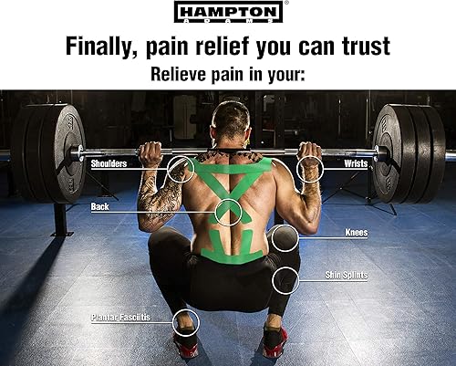 Miniatura 50 de Cinta de kinesiología – sin látex, elástica, resistente al agua de 16 ft, cinética sin cortar, cinta kinesiológica para dolor de rodilla, codo