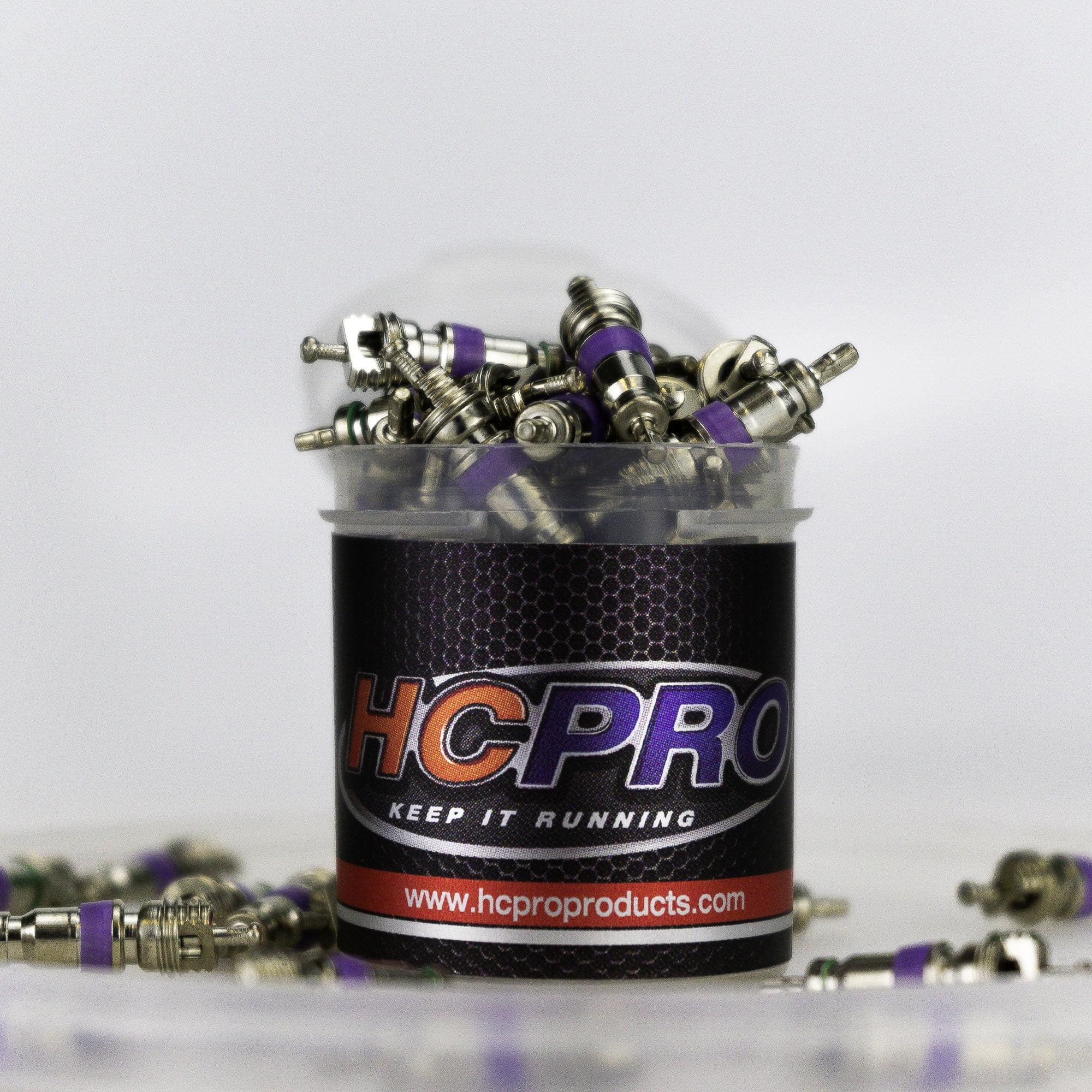 High Pressure Valve Cores with Teflon Seal (Purple) - for R410, R32, R22 (25 Pack) HCPRO RAV3