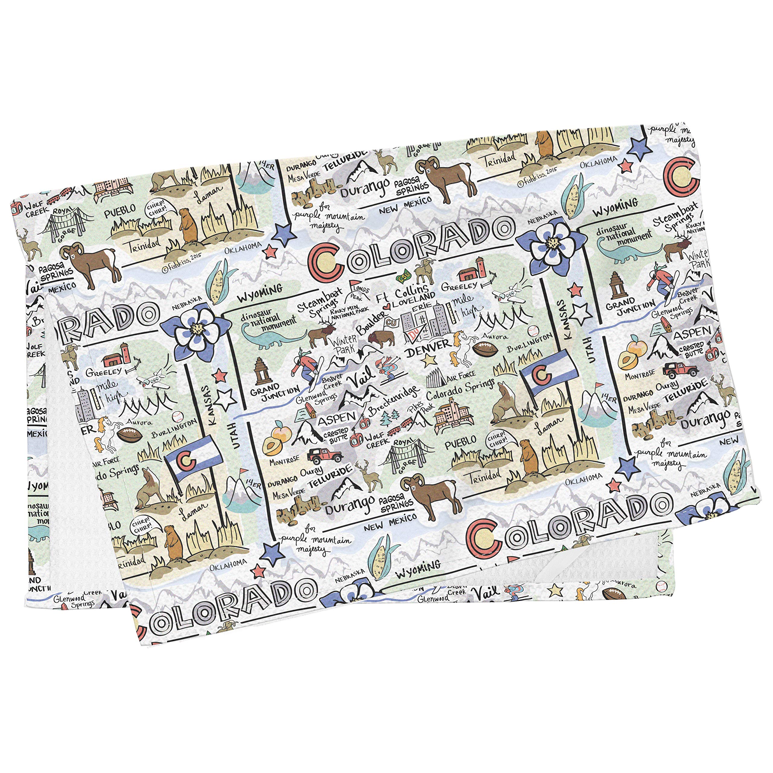 Fish KissState Map Multi-Use Towel (Colorado)