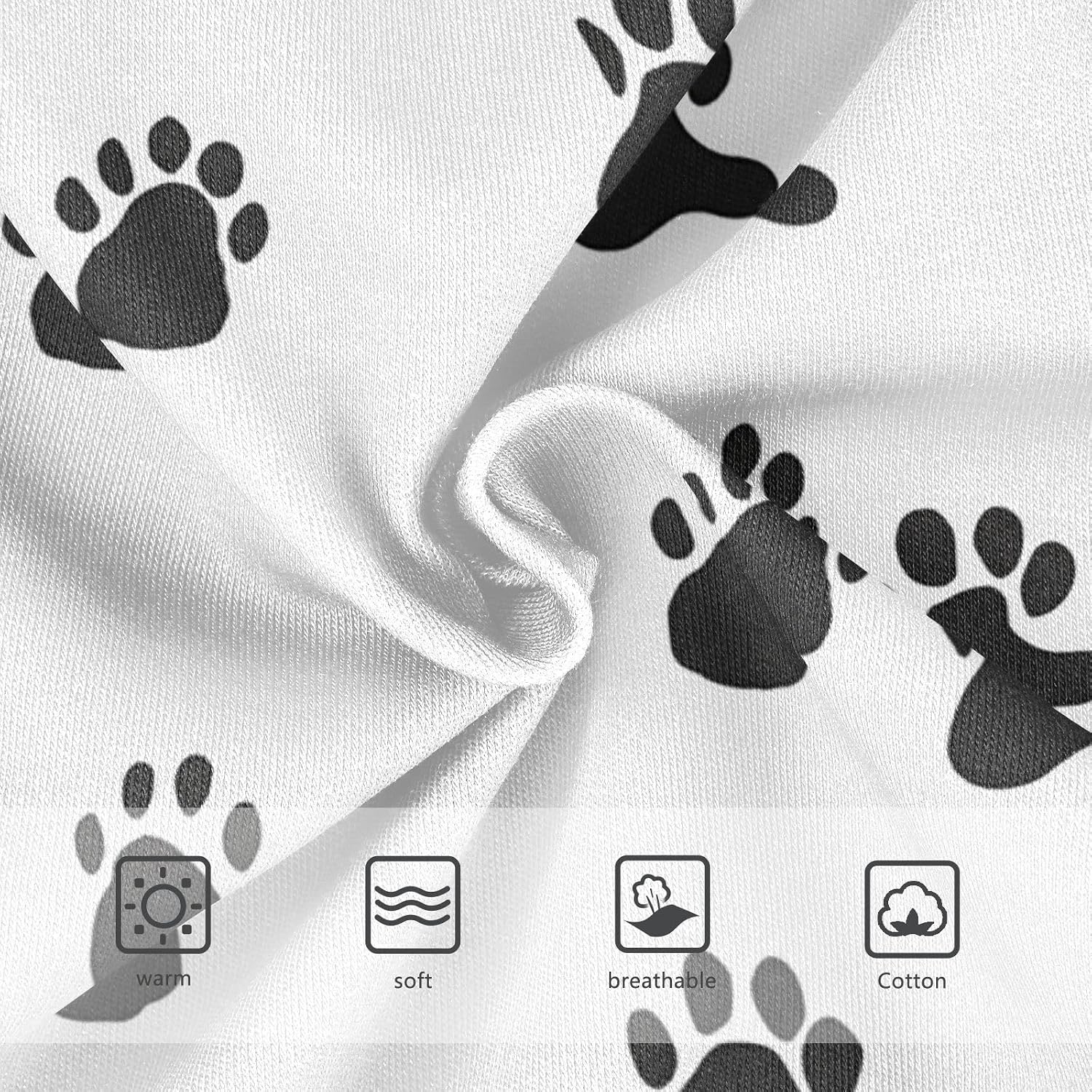 visesunny Boys Training Underwear Abstract Paw Print Breathe Cotton Potty Briefs Size 2T-8Y for Toddler