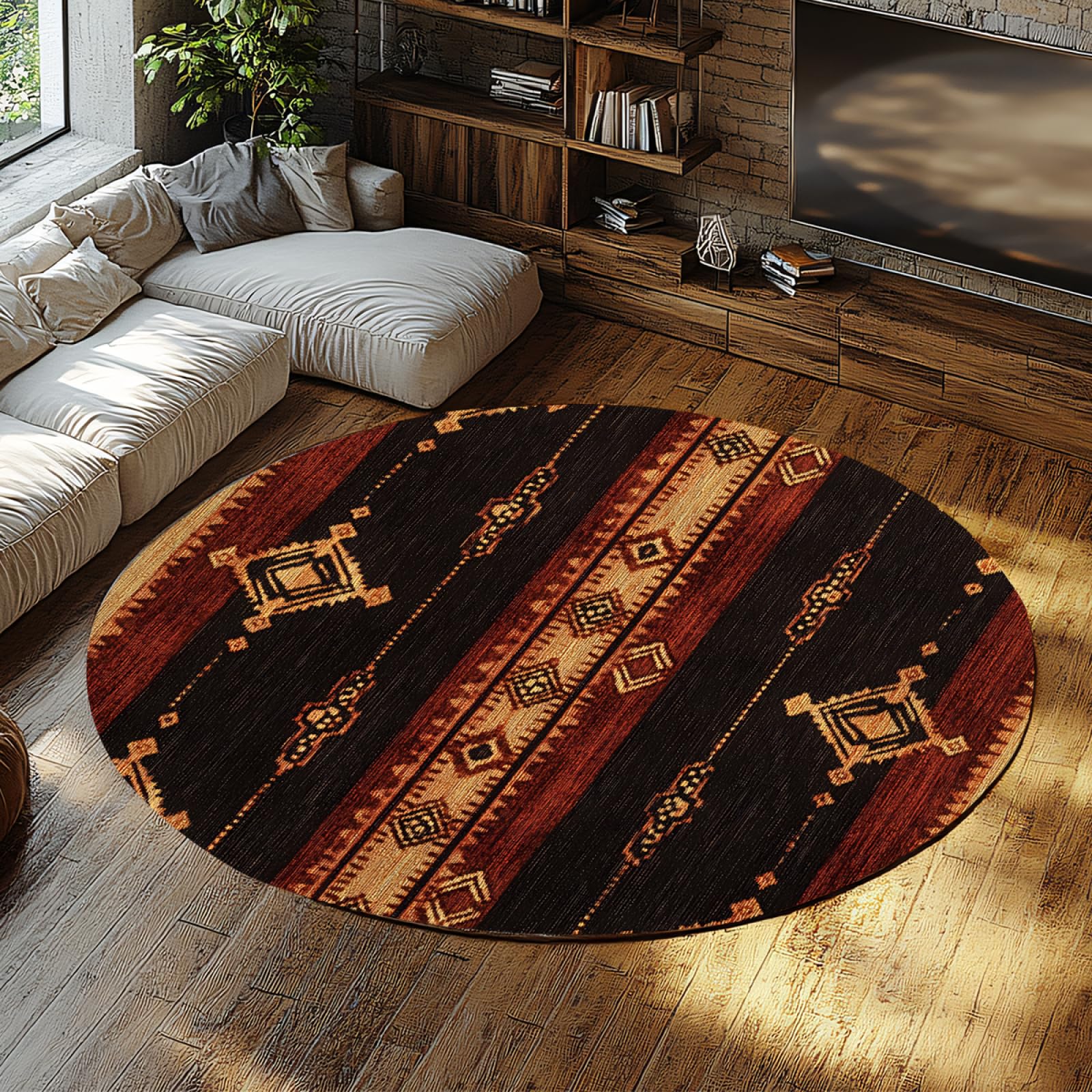 Tapis rond boho pour entrée et chambre : réveillez votre décoration intérieure