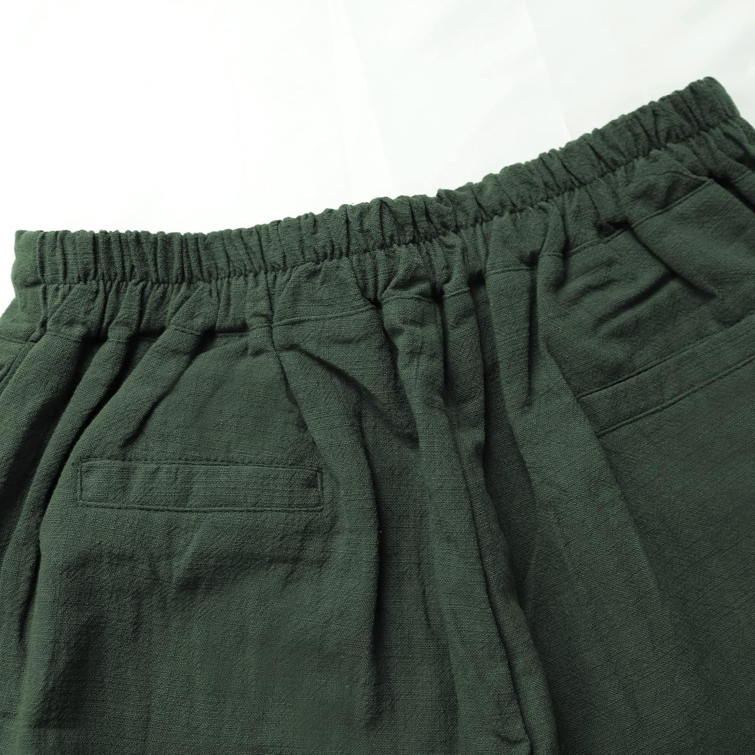 Tanming Linen Pants for Women Summer Casual High Waisted Drawstring White Beach Pant - Image 3