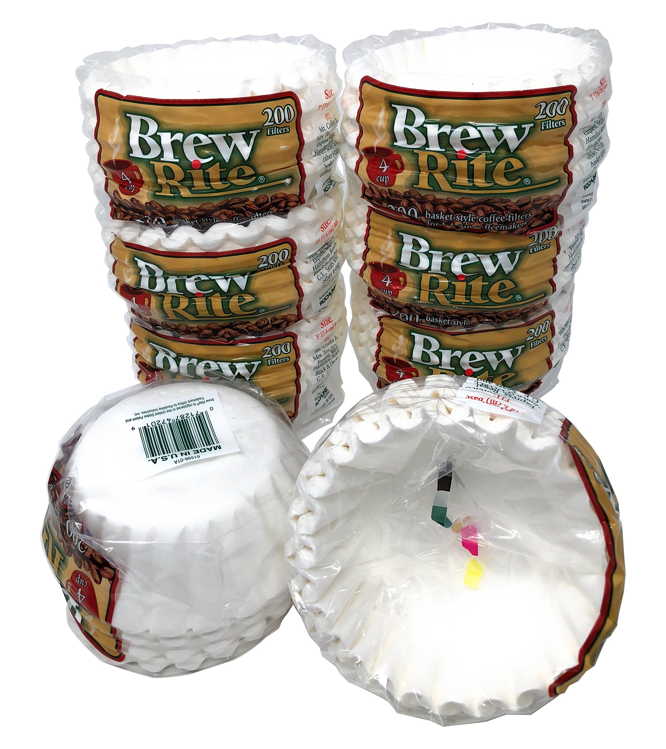 4 Cup Coffee Basket Disposable Filters - 400 Ct - 4 Packs