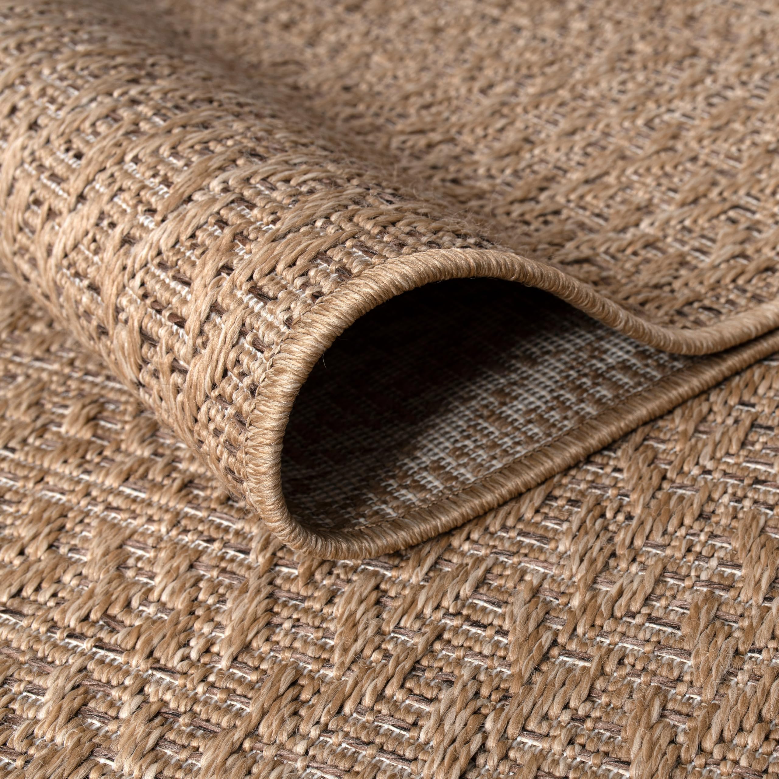 Paco Home Tapis d'extérieur Look Jute - Naturel & Noir, Robuste & Élégant, Idéal pour Terrasse & Salon, Dimension:160x230 cm, Couleur:Beige 3