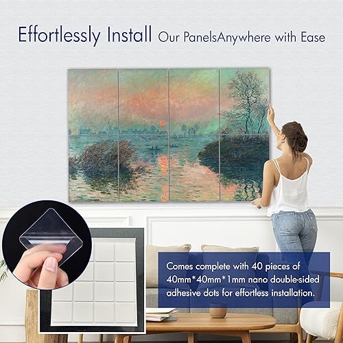 Miniatura 3 de PINWELIFE Paneles acústicos de arte para pared, paneles absorbentes a prueba de sonido, para el hogar y la oficina, amortiguación decorativa