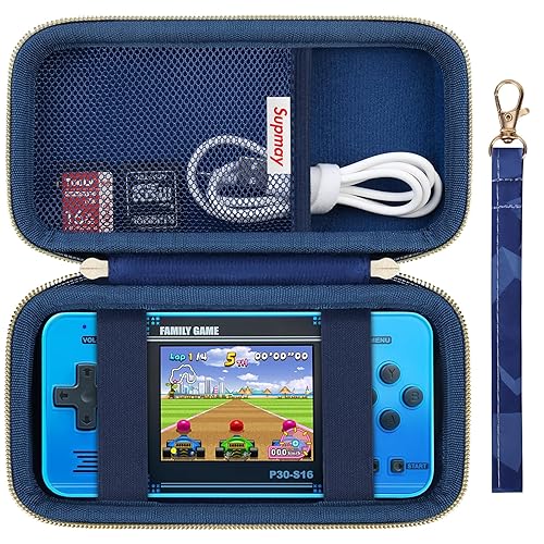 Supmay Funda de transporte compatible con WELLSTG Juego de mano para niños, 220 videojuegos retro precargados, soporte de almacenamiento portátil