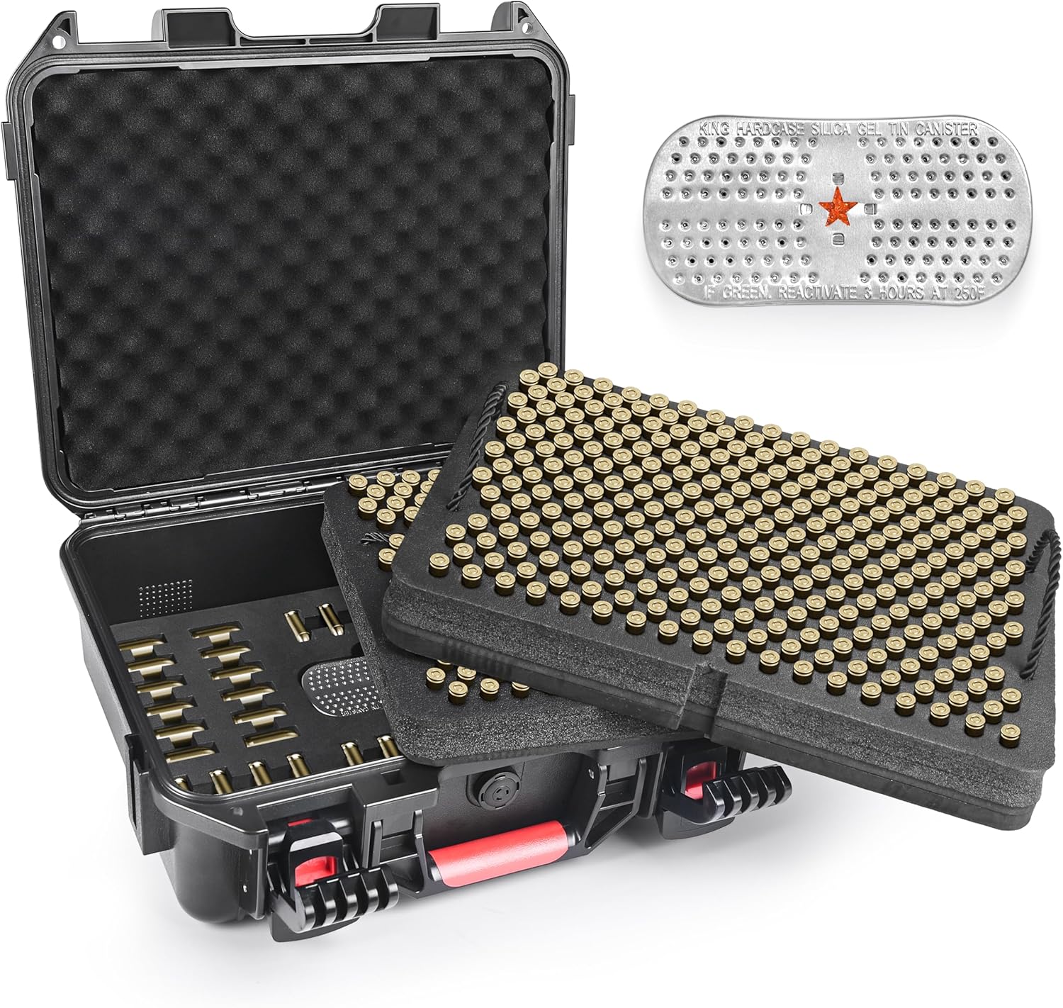 10mm Ammo Storage Case with Dessicant and 600-700 Round 9mm Ammo Storage Case with Dessicant