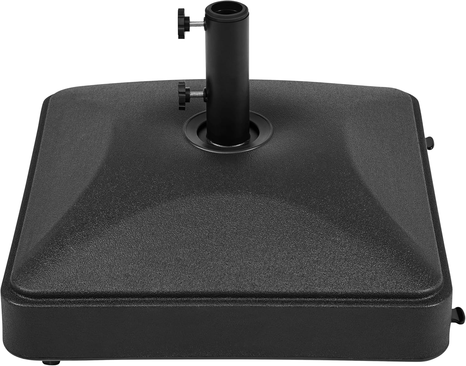 Yaheetech Fillable Mobile Umbrella Base, Heavy Duty Patio Umbrella Pole Holder for Outdoor 4 Wheels, 2 Locks 2 Knobs 123lb Capacity for Deck, Poolside, Garden, Black