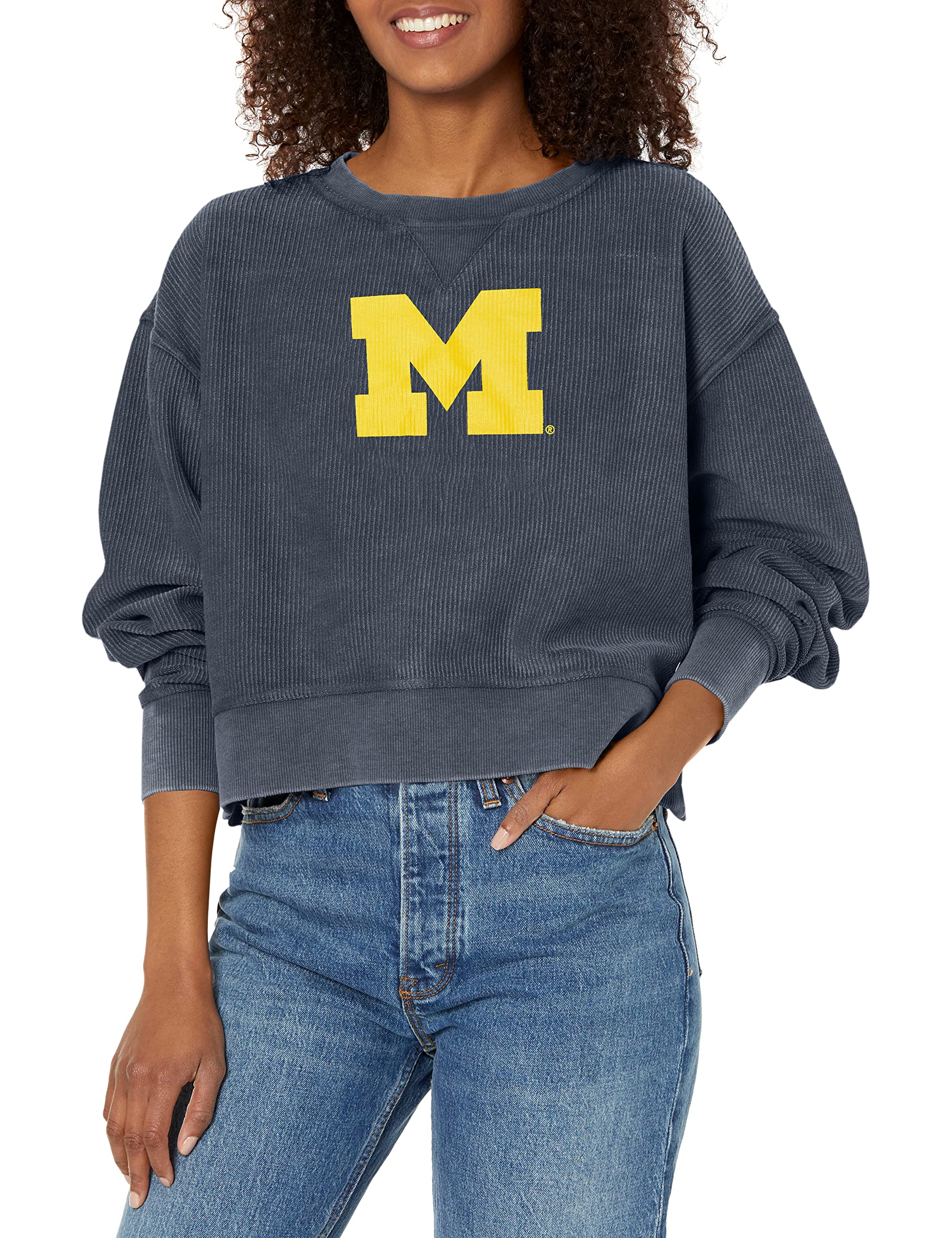 chicka-d NCAA womens Corded Boxy Pullover