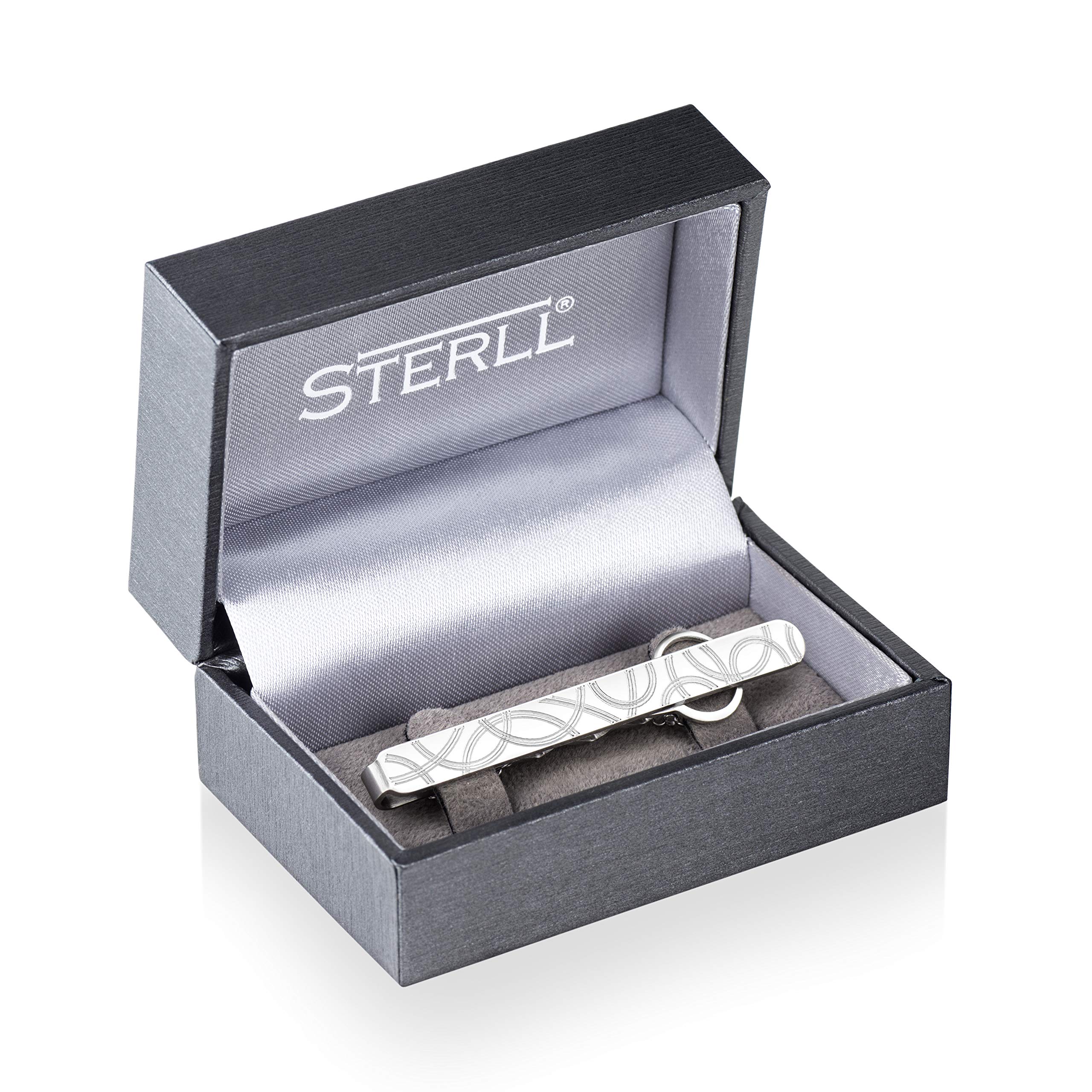 Herren Krawattennadel Aus Sterling-Silber Mit Stilvollem Kreisenmuster Herstellung In Der EU