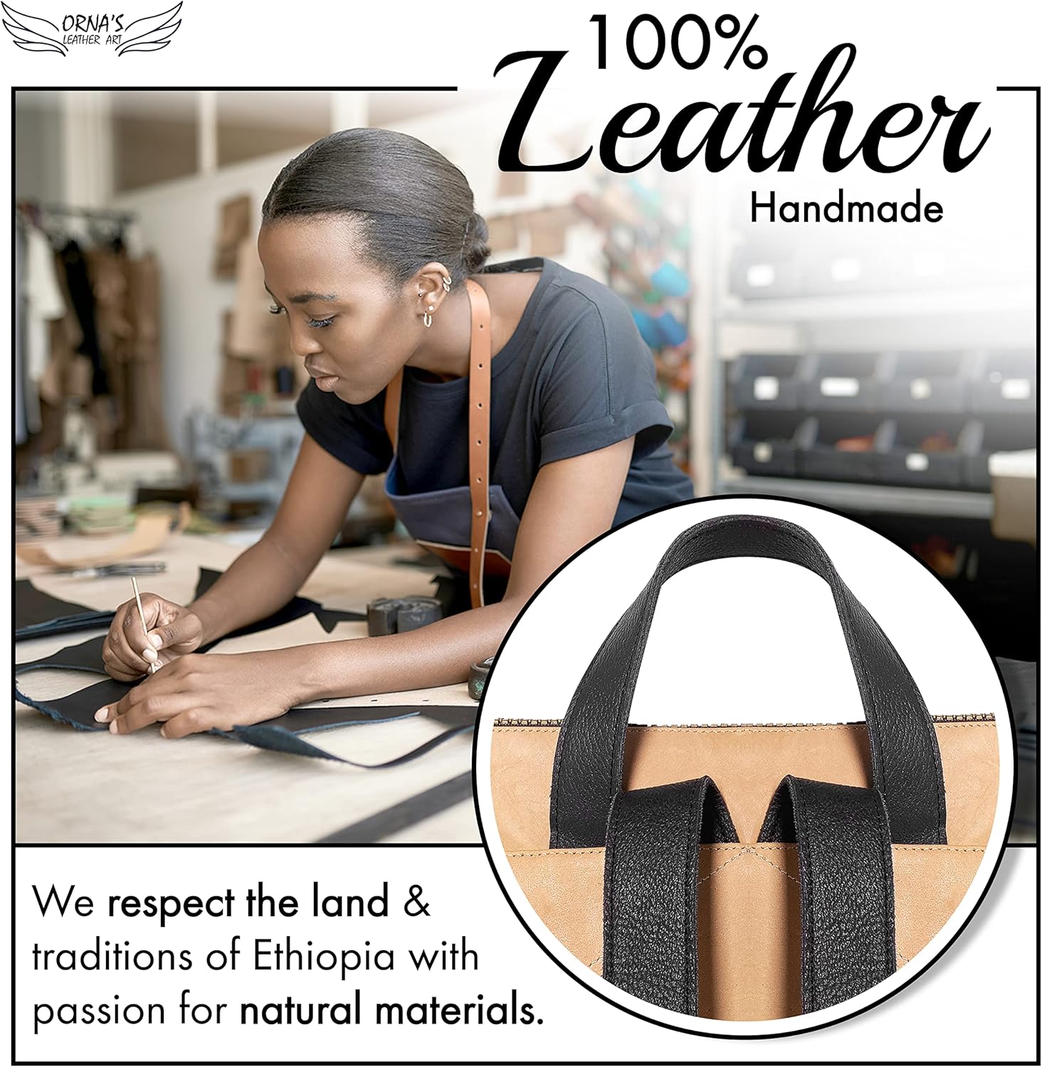 ORNA'S LEATHER ART | Mini SWAN Everyday leather backpack for Women. Practical, Stylish and Spacious Women’s Bag. Real Leather in A Chic Backpack And Contemporary Design (Sand)