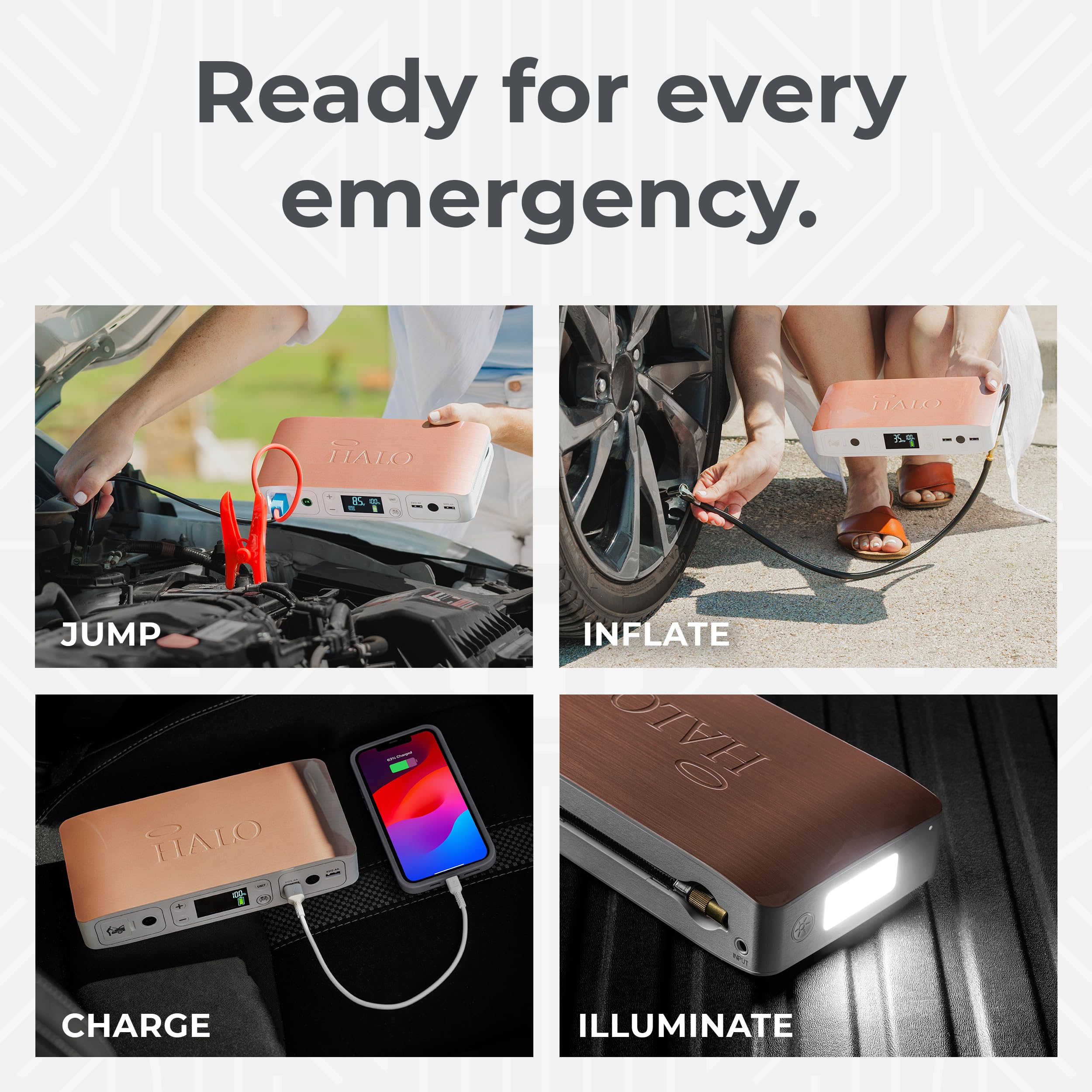 Amazon.com: HALO Bolt Air 58830 Portable Car Battery Jump Starter