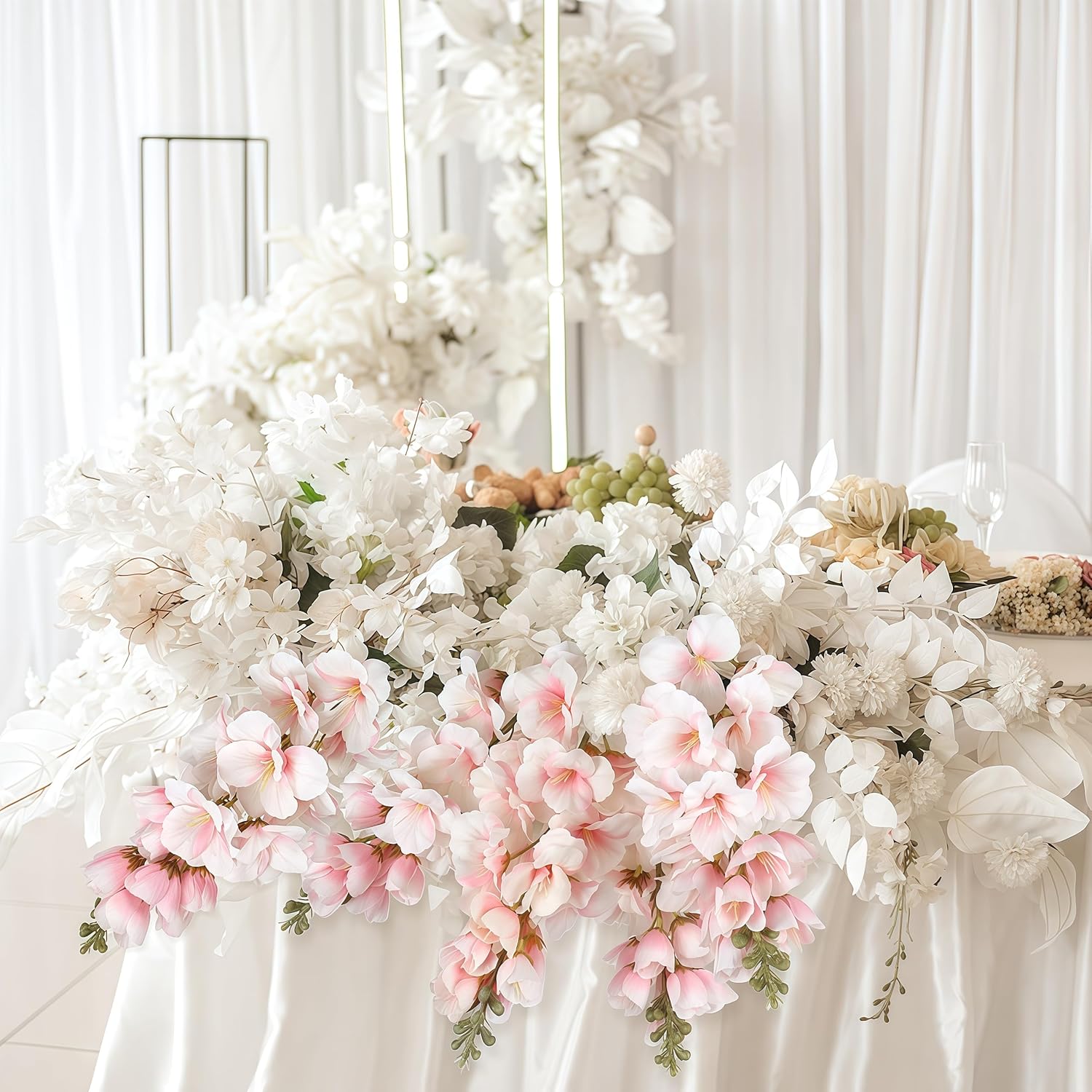 6PCS Pink Gladiolus Artificial Flowers 33.5in Long Stem Fake Silk Flowers Faux Gladiolus for Tall Vases Wedding Home Party Centerpieces Table Decor Floral Arrangements (Light Pink) - Image 7