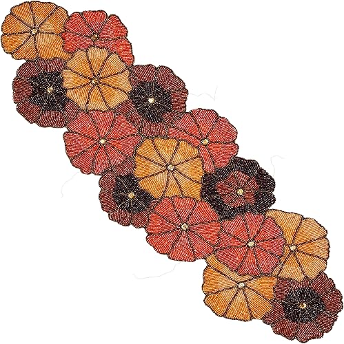 Camino de mesa con cuentas, camino de mesa con cuentas de 36 pulgadas de largo, camino de mesa con cuentas para el día de San Valentín, camino de