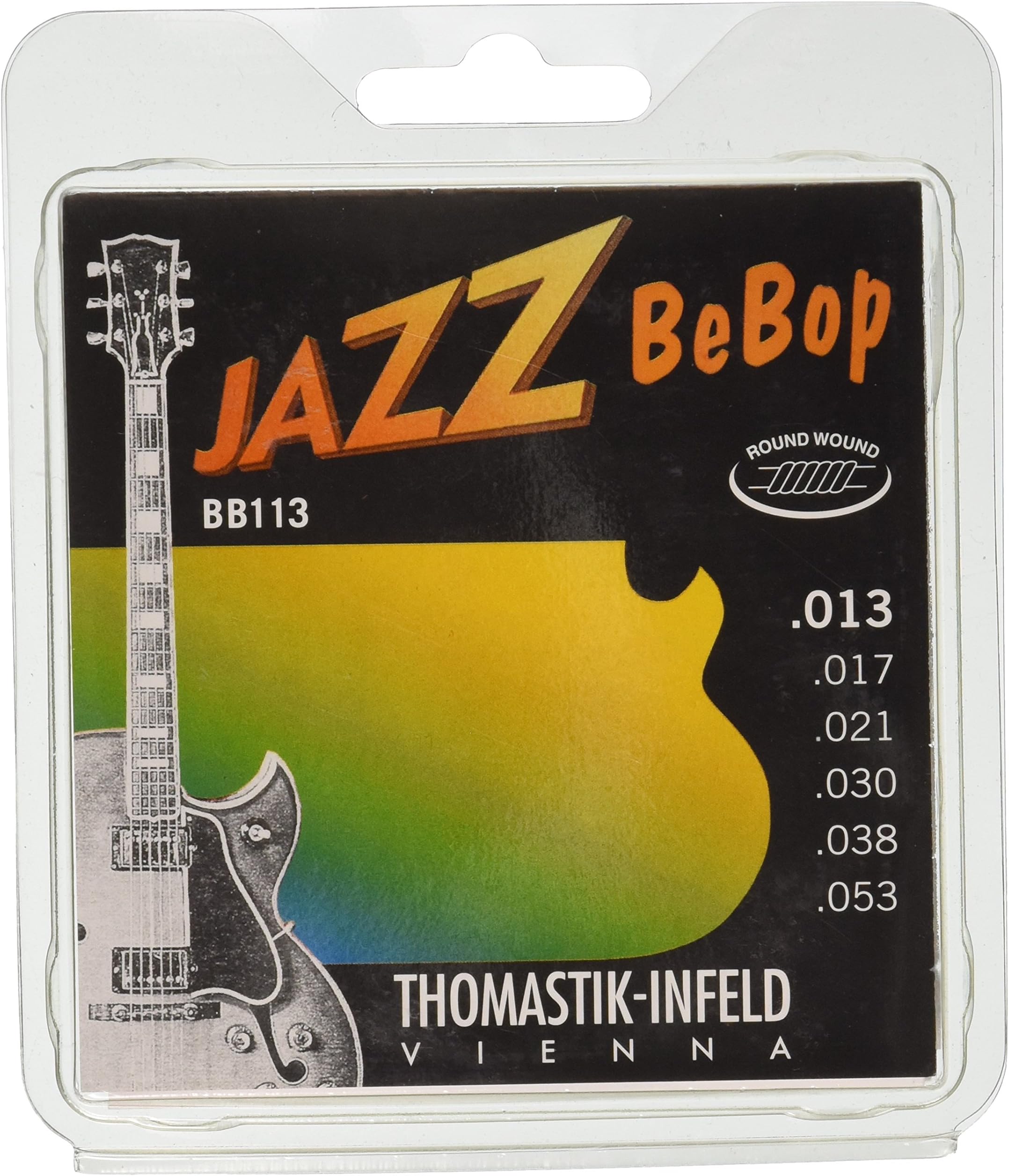 BB113 Jazz Guitar Strings: Jazz Bebop Series 6 String Set - Pure Nickel Round Wounds E, B, G, D, A, E Set