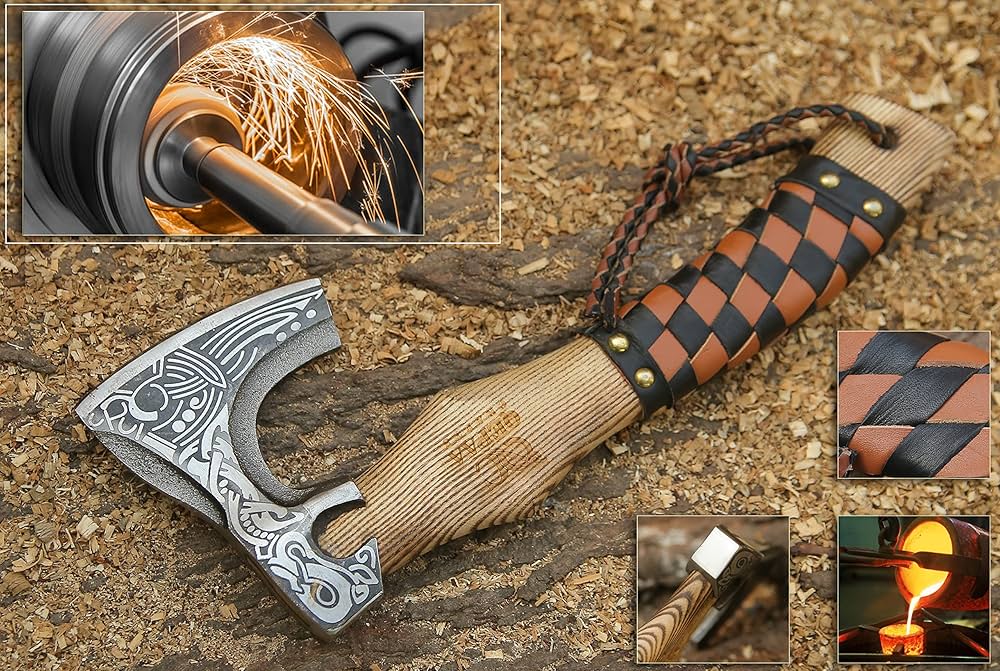 Amazon | QEPAA CRAFTS 13インチ ヴァルハラ斧 – カーボンスチール