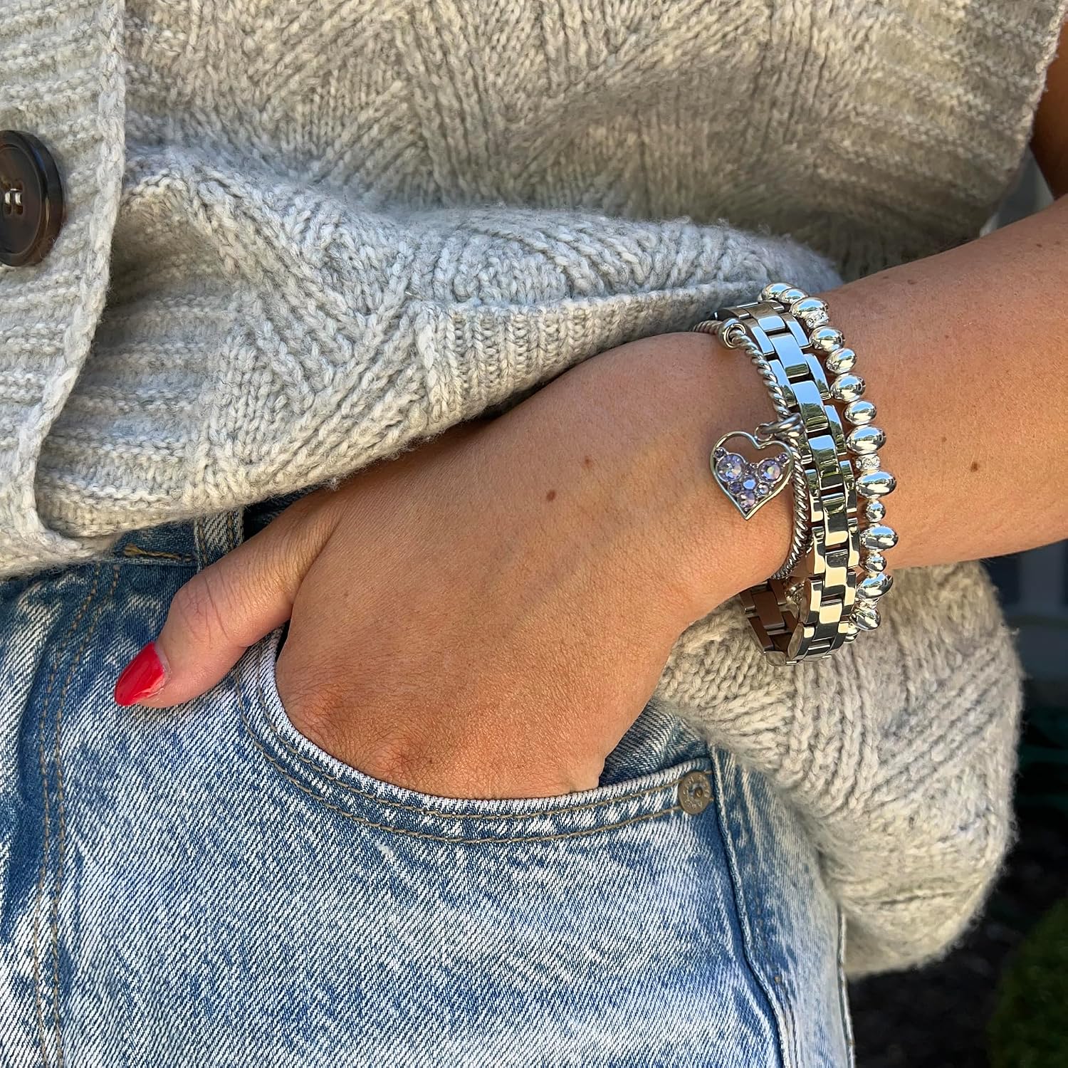 Alex and Ani French Rope Charm Bracelet Cuff