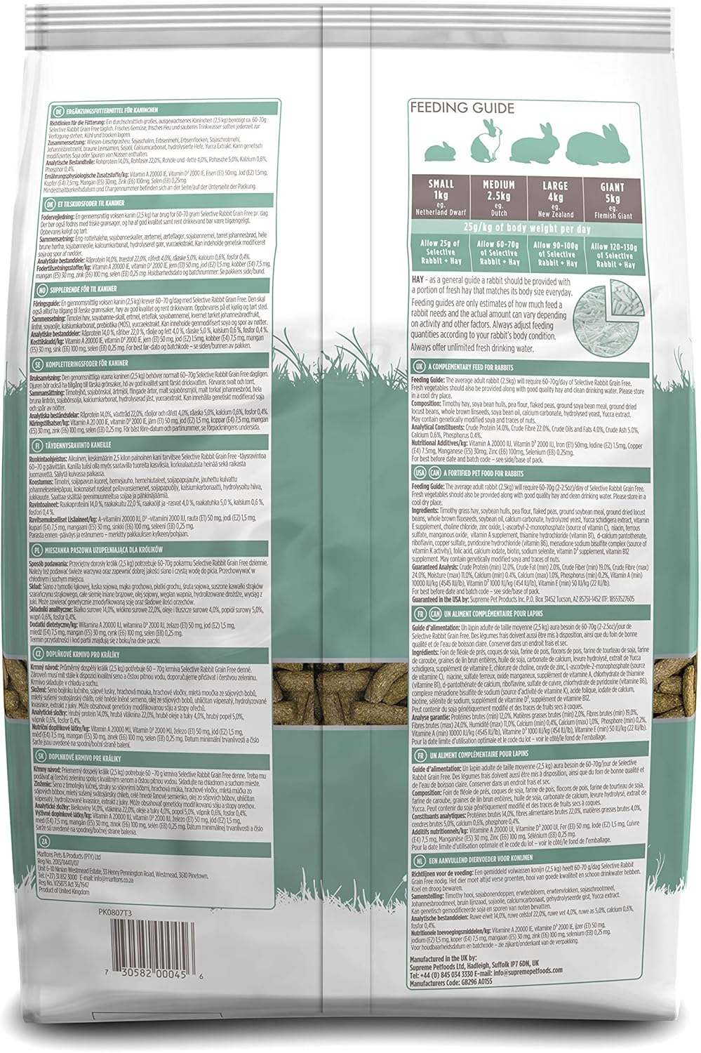 Supreme Selective Naturals Grain Free Rabbit Food 3.3lbs : Pet Supplies