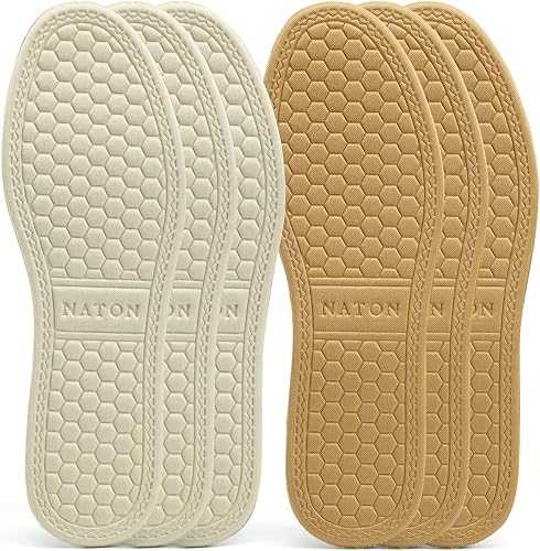 Miniatura 2 de 6 pares de plantillas transpirables, plantilla de repuesto fina y suave, cómodas plantillas de espuma de algodón de doble capa, inserción de zapatos