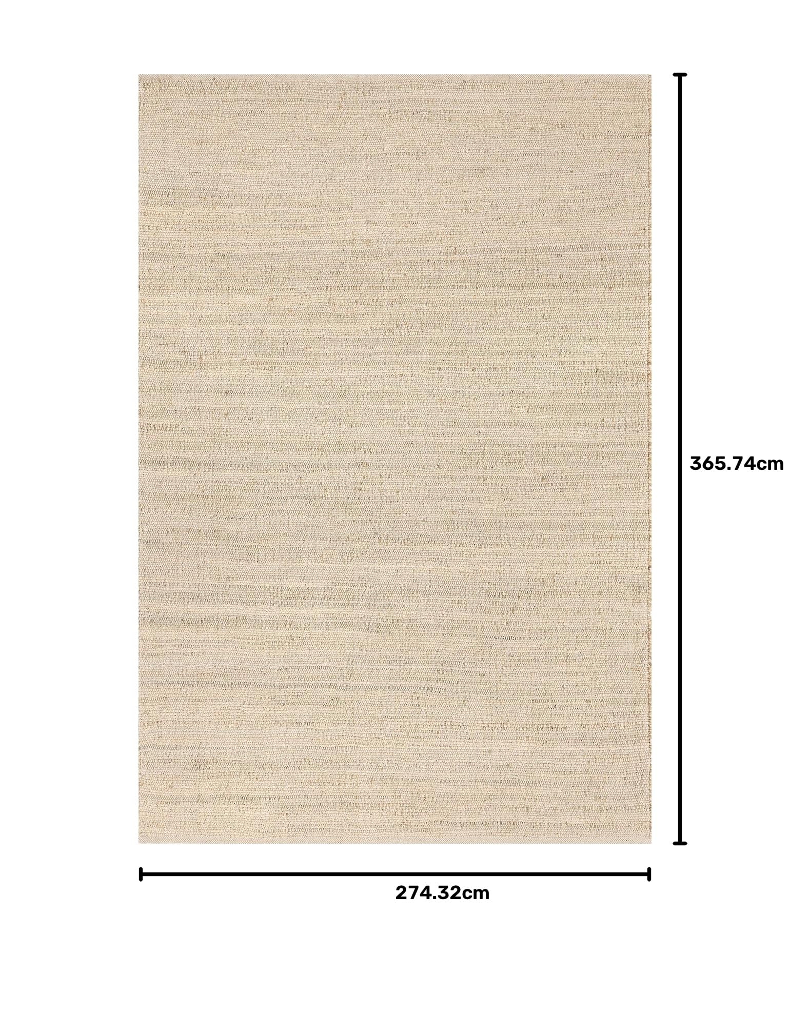 Alfombra rectangular de algodón de yute de 9 x 12 pies, grande, tejida a mano, para sala de estar, dormitorio, cocina, zona de alto tráfico, rústico, vintage, bohemio (blanco roto
