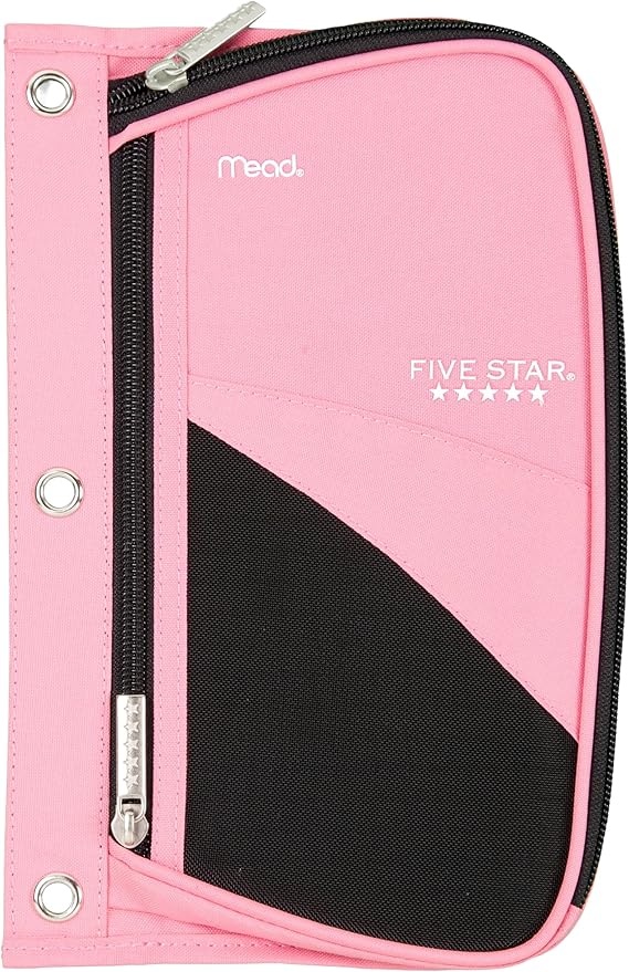 Five Star Pencil Pouch, Xpanz Zipper with Mesh Window, 3
