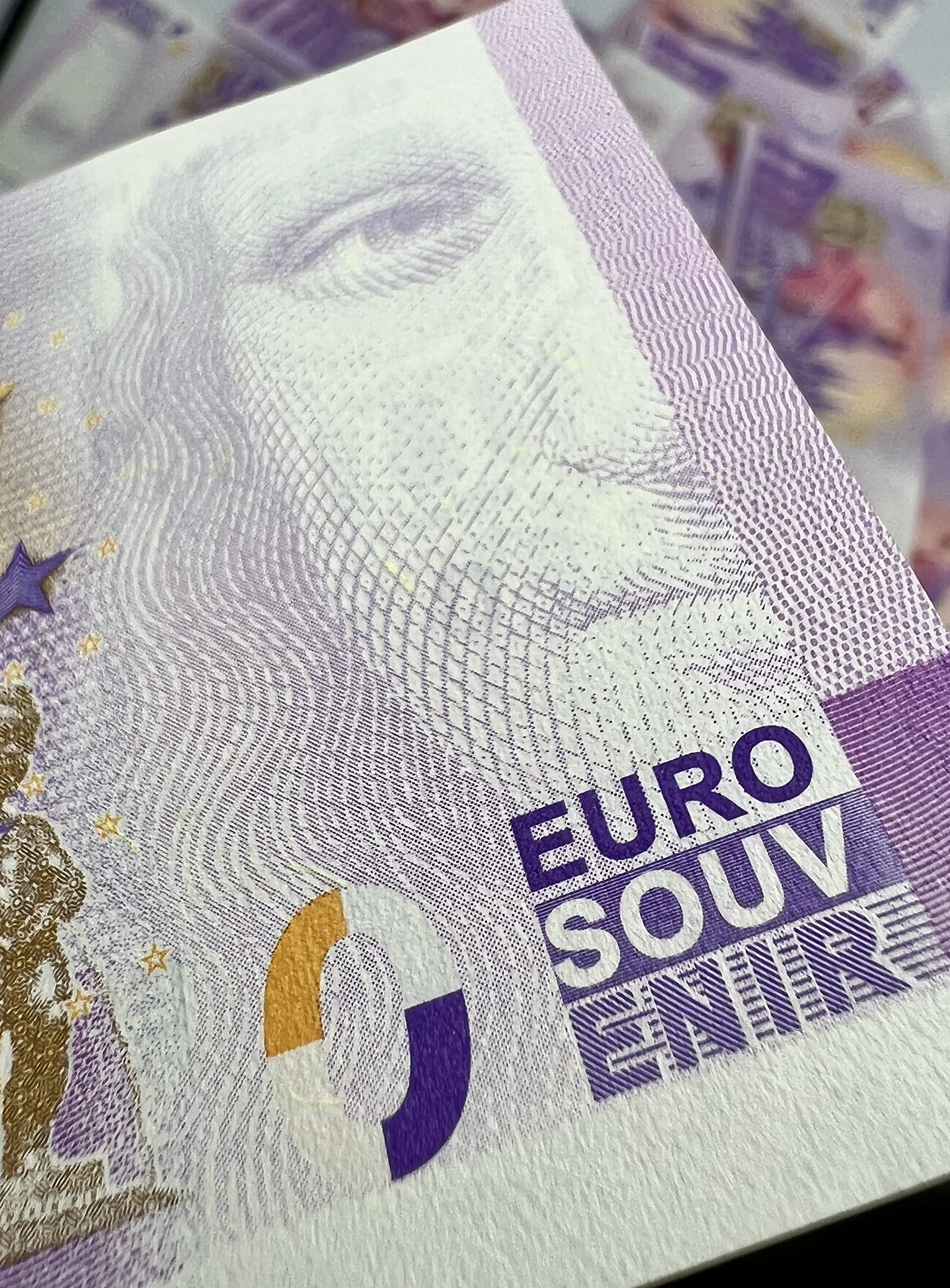 Oryginalne prezenty - personalizowany banknot Plaza España of Seville - nadruk na papierowym pieniądzu - oryginalne upominki ślubne - wzór banknotu - pamiątka Euro