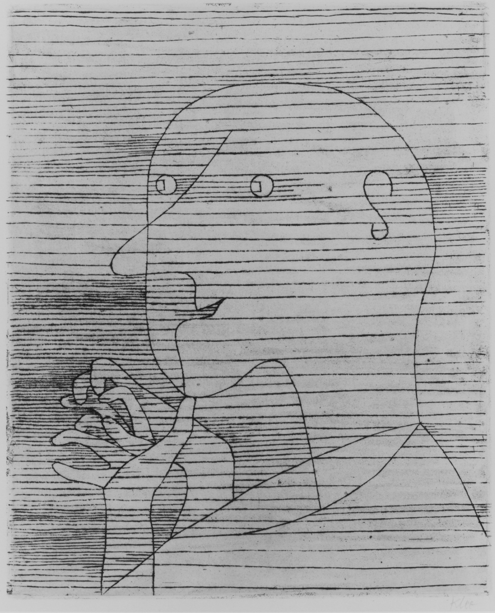 Paul Klee Old Man Counting affiche grand format papier mat art moderne salon