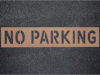 12 inch NO PARKING Word Stencil For Painting Parking Lots & Curbs | Establish Zones For Customers and Residents | Premium Cardboard Reusable Template Made w/Recycled Cardboard | Made in USA
