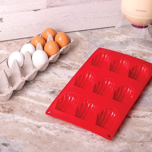 Vista 14 de Mrs. Anderson's Baking Mini molde estriado para tartas, silicona de grado europeo, 6 tazas