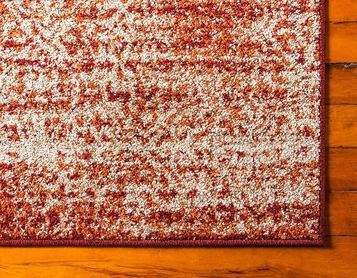 Miniatura 9 de Rugs.com Equinox Collection - Alfombra baja terracota de 5 x 8 pies, perfecta para dormitorios, comedores, salas de estar