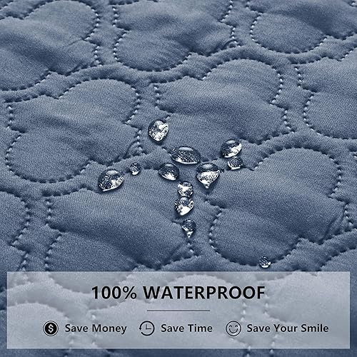 Miniatura 2 de Fundas de sofá impermeables para perros, a prueba de fugas, protector de colchón de muebles para perros grandes, cachorros, niños, reversible (68 x