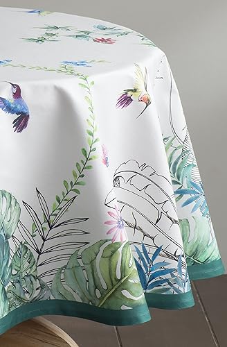 Miniatura 9 de Mantel Maison d' Hermine Faïence, 100 % de algodón, para cocina, comedor, decoración de mesa, fiestas, bodas, primavera y verano