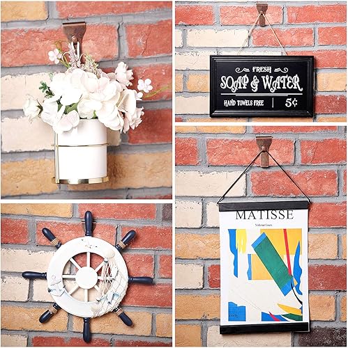 Vista 27 de Ripeng 16 Pieces Brick Wall Clips and Hooks for Hanging Outdoors No Drill, Brick Hangers Fit 2-1/4 to 2-3/8 Inch Hooks to Hang Wall Decor, Pictures