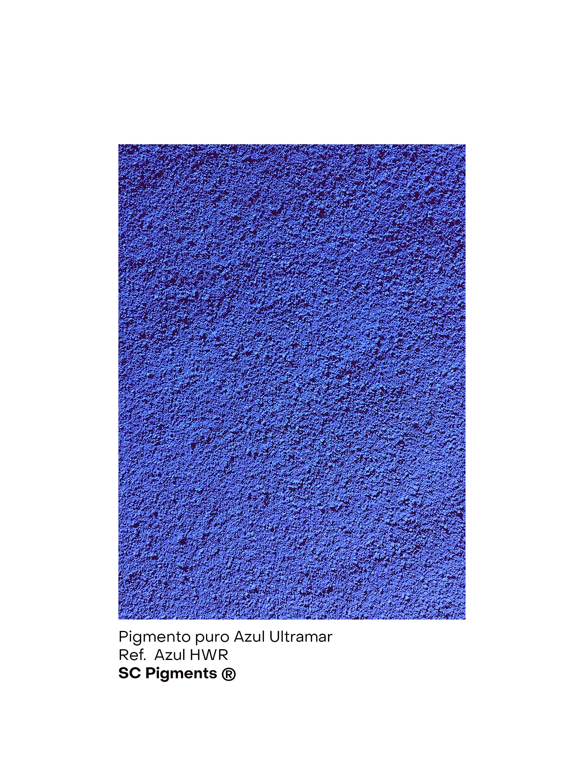 SC Pigments® Ref: Color Azul HWR · Pigmento Colorante Azul Ultramar HWR para cemento, mortero, hormigón, yeso y cal Peso: ± 500 g.