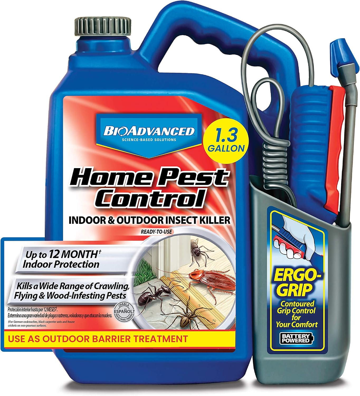 BioAdvanced Home Pest Control Indoor & Outdoor Insect Killer, Ready-to-Use, 1.3 Gal
