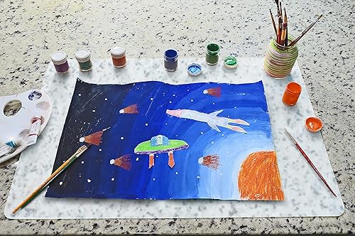 Miniatura 9 de Gasare - Juego de 2 manteles de silicón extra grandes, extra gruesos, protectores de encimeras, resistentes al calor, antiderrapantes, impermeables