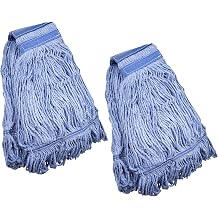 Mop Head Replacement Commercial Heavy Duty String Blue Wet Mop Heads for 3 Typs Commercial Mop Handle2,Large