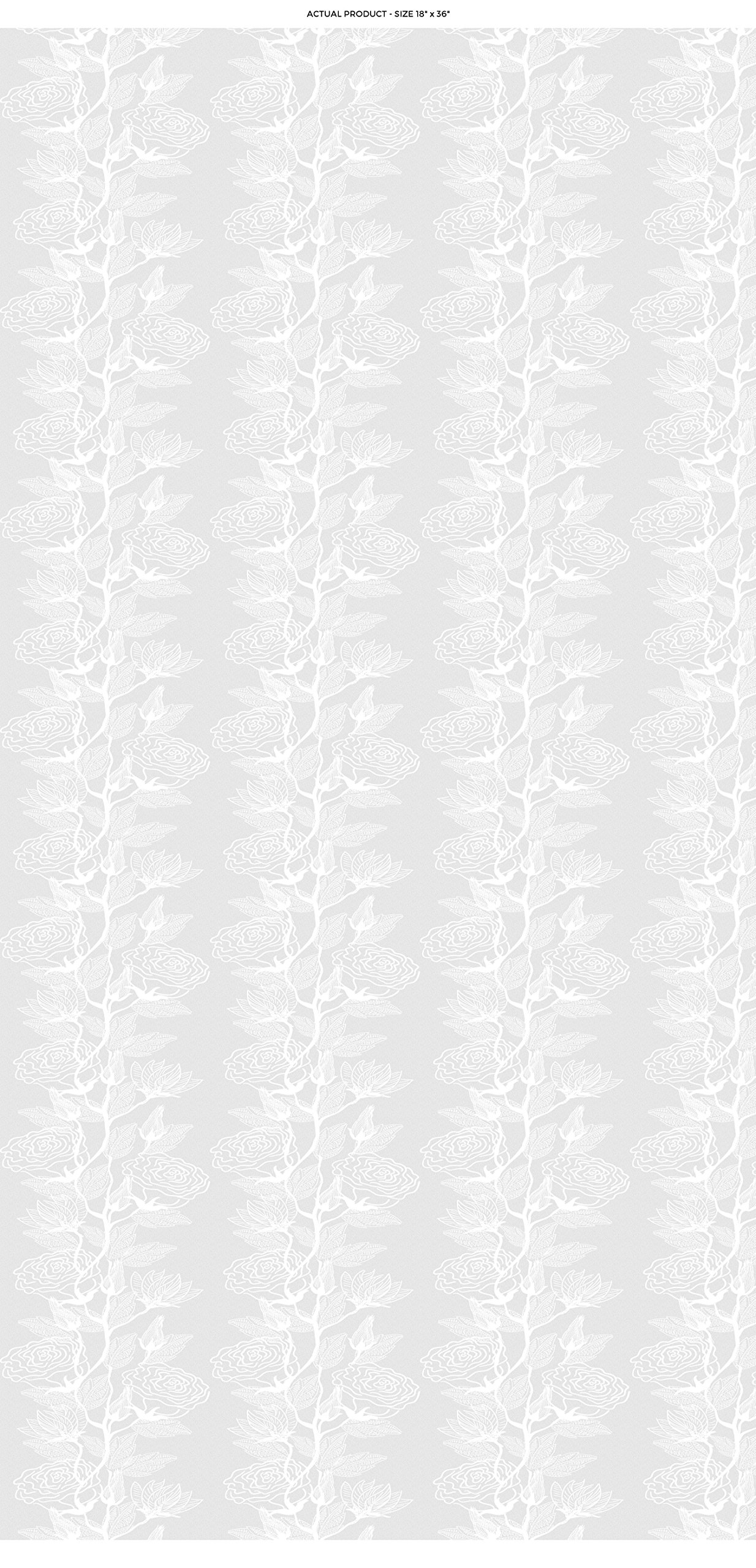 Windowpix 18 x 36 White Secret Rose Garden Design Frosted Window Film Privacy Static Cling Film UV Filtering Energy Saving