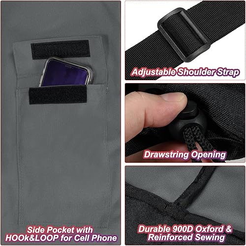 Miniatura 9 de PATIKIL Bolsa de repuesto para silla de campamento de 47 pulgadas, bolsa plegable para silla de campamento 900D, bolsa de transporte Oxford de boca