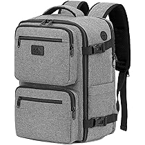 LYNXCHER Zaino da Viaggio Easyjet 45x36x20 Bagaglio a Mano Aereo 30L Borsa da Cabina per Uomo e Donna per Laptop da 15.6 Pollici Grigio